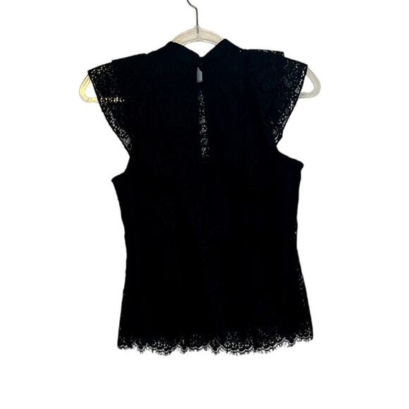 Black Lacey Crochet Top 6 - Picture 3 of 3